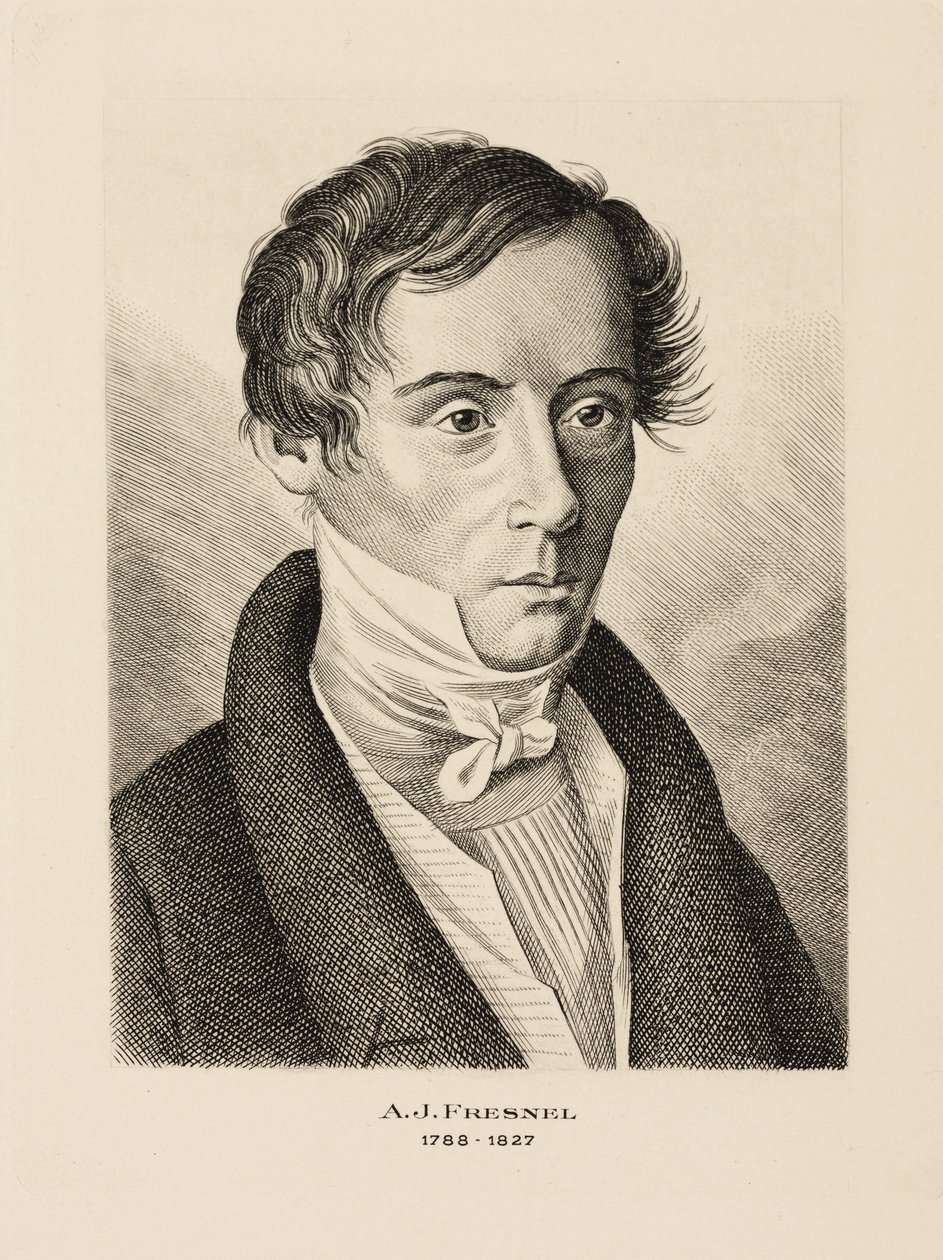 Augustin Jean Fresnel , fransk fysiker, ca 1825 av Unbekannt