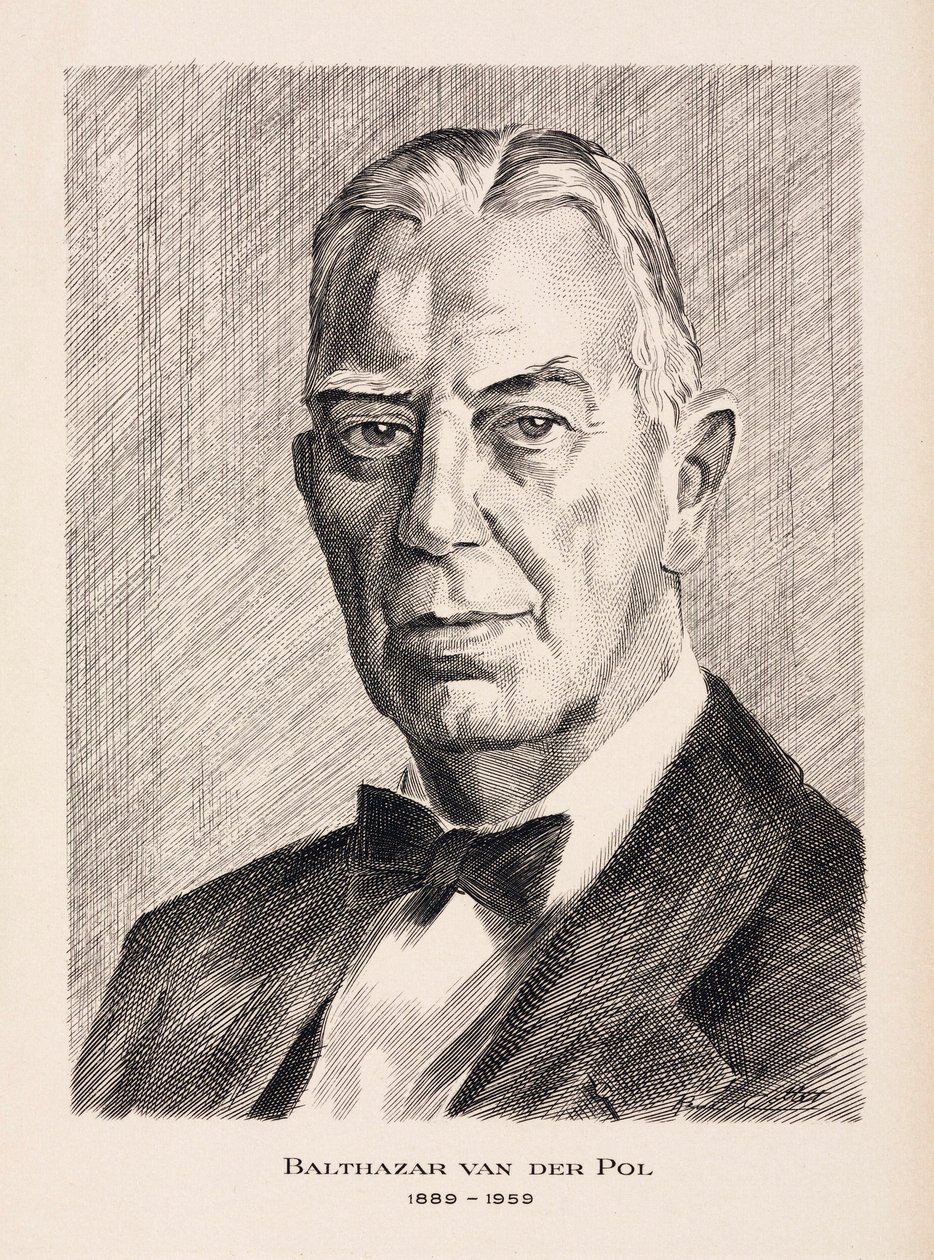Balthazar van der Pol , nederlandsk elektroingeniør, ca 1930-tallet av Unbekannt