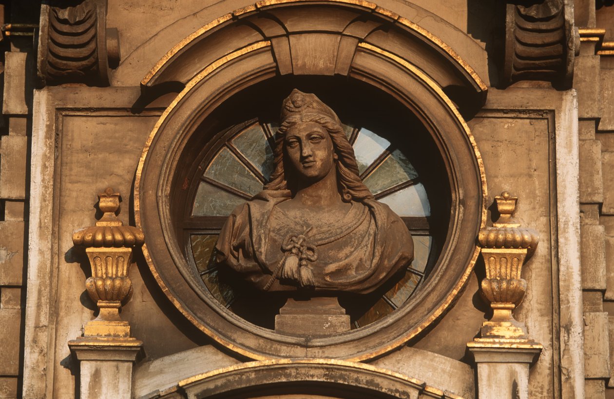 Belgia, Brussel, Grand Place, dekorative detaljer av William Jennys
