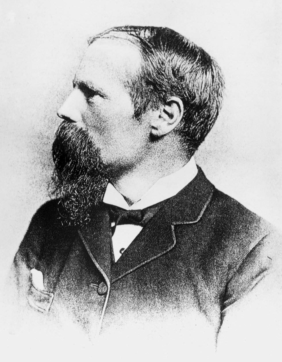 Benjamin Baker, britisk sivilingeniør og designer av Forth Bridge, ca 1885 av Unbekannt