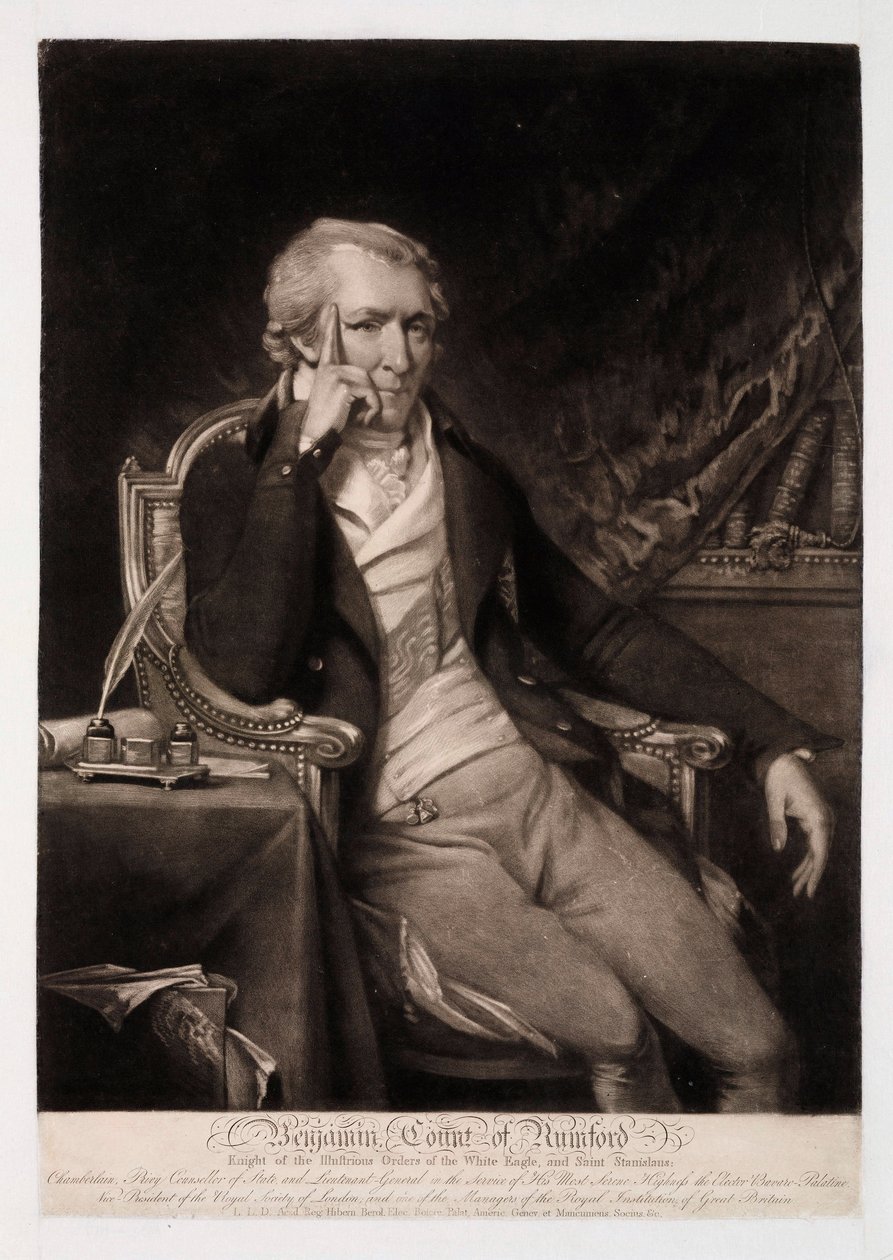 Benjamin Thompson, grev Rumford, amerikansk administrator, ca 1810 av Unbekannt