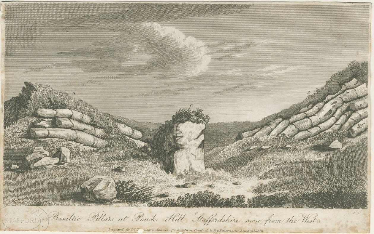Bescot - Basaltiske søyler: gravering, og [c 1818] av Unbekannt
