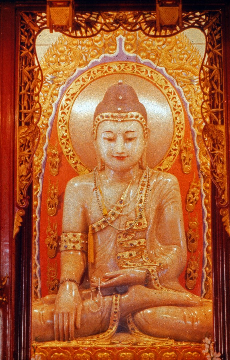 Stor Buddha-statue ved Jade Buddha-klosteret i Shanghai, Kina, 1960-tallet av Unbekannter Künstler