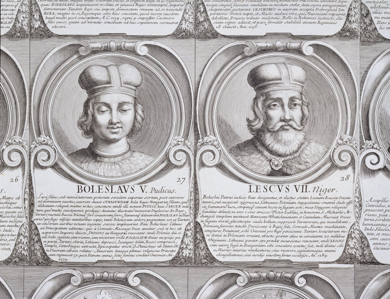 Boleslaw V, den kyske, og Leszek II, den svarte, nr. 27 og 28 fra 