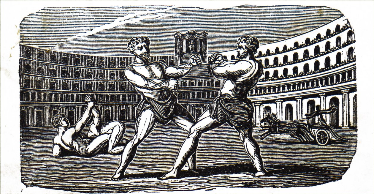 Boksere i Colosseum i det gamle Roma av Unbekannt