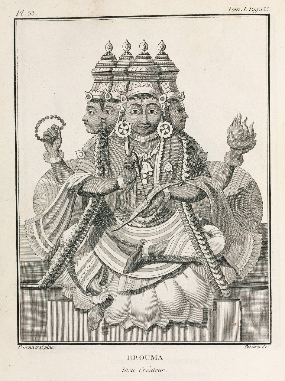 Brahma, den hinduistiske skaperguden av Unbekannt