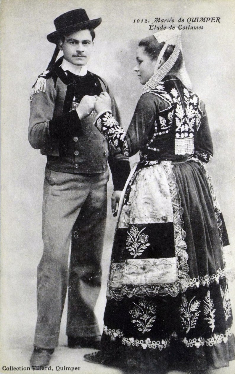 Bruder og brudgom fra Duimper, tidlig på 1900-tallet (postkort) av Unbekannter Künstler