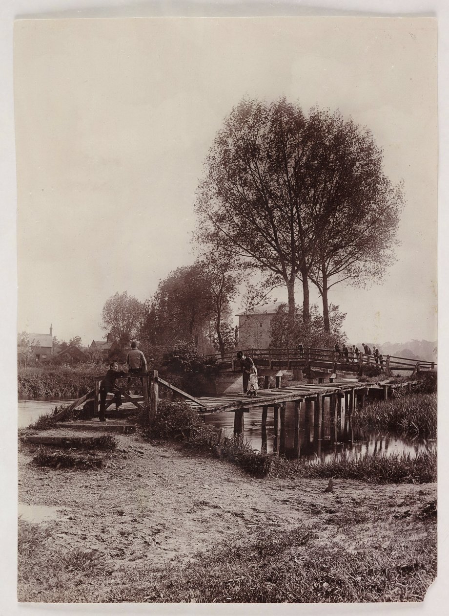 Broer, haugbarn på en bro, ca 1890 av Unbekannt