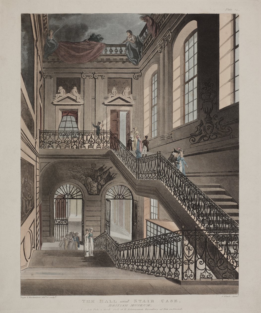 British Museum, Holborn, 1808 av Unbekannt