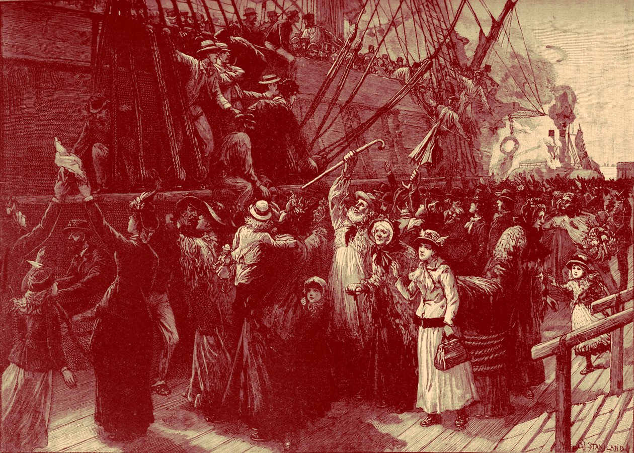 Britisk emigrantskip til kolonier - slutten av 1800-tallet av Unbekannter Künstler