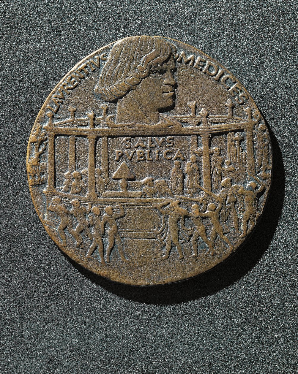 Bronsemedalje slått til minne om Giuliano de Medici (Firenze av Benjamin Baud