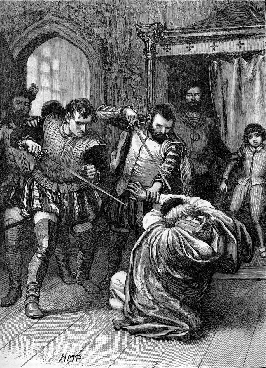 Kardinal Beaton blir myrdet 29. mai 1546 av Unbekannter Künstler