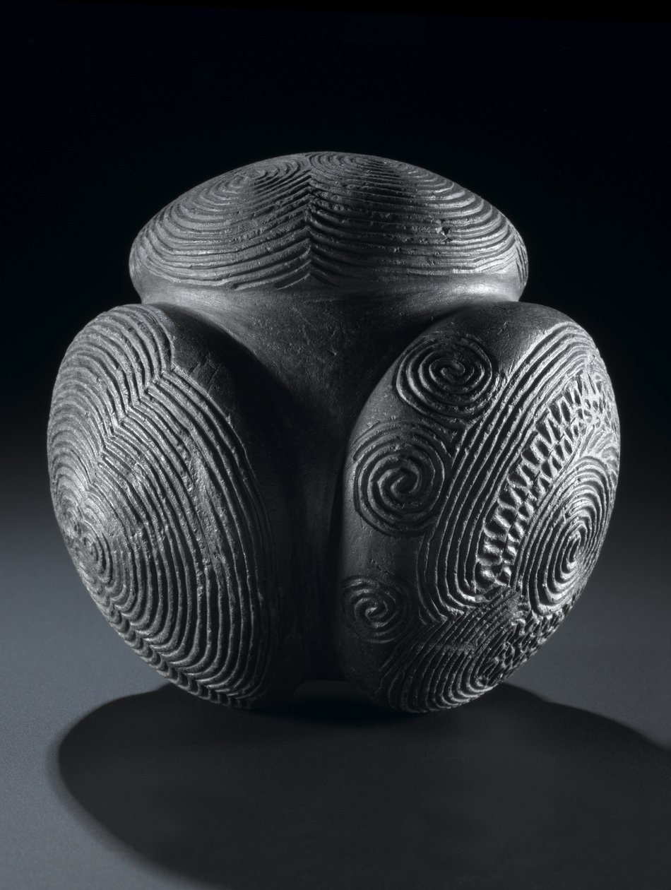 Utskåret ball fra Glass Hill, Towie, Aberdeenshire, neolitisk, ca. 3000 f.Kr. av Unbekannt