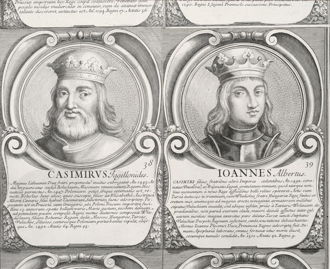 Casimir IV Jagiellon, og Jan I Olbracht, nr. 38 og 39 fra 