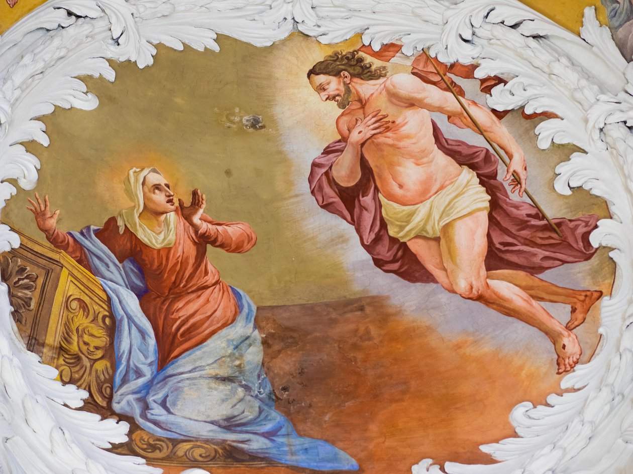 Takfreskomaleri, Habsburgernes mausoleum, Graz, Steiermark, Østerrike, Europa (bilde) av Unbekannter Künstler