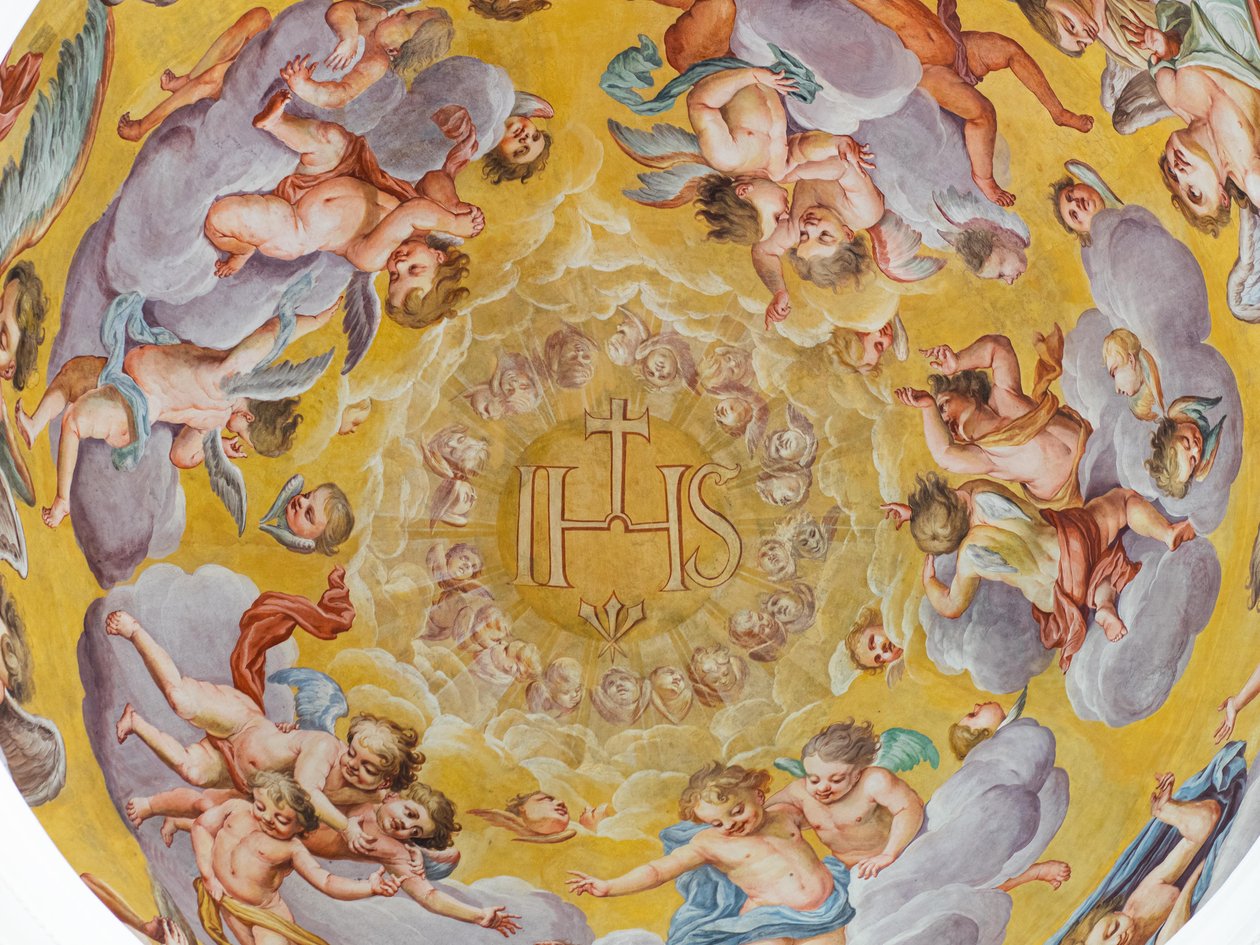 Takfreskomaleri, Habsburgernes mausoleum, Graz, Steiermark, Østerrike, Europa (bilde) av Unbekannter Künstler