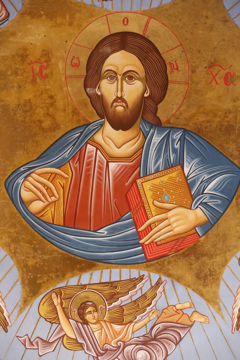 Takfreskomaleri i Pedoulas ortodokse kirke. Christ pantocrator, 20150510, Pedoulas, Kypros av Unbekannt