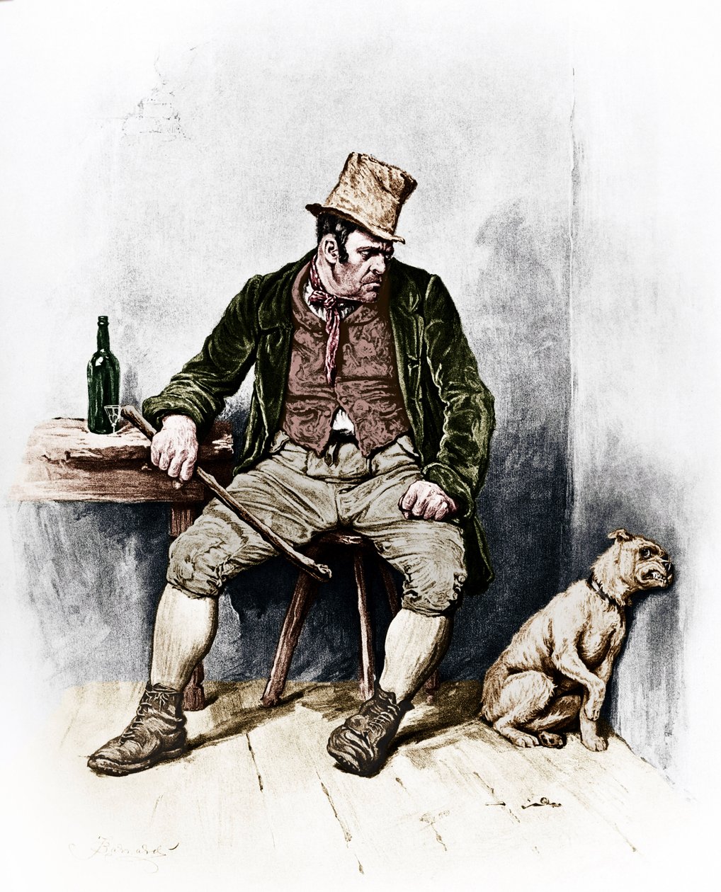 Charles Dickens 'Oliver Twist': portrett av Bill Sykes 7. februar 1812 - 9. juni 1870. Illustrasjon av Frederick Barnard (engelsk illustratør 1846-1896) av Unbekannt
