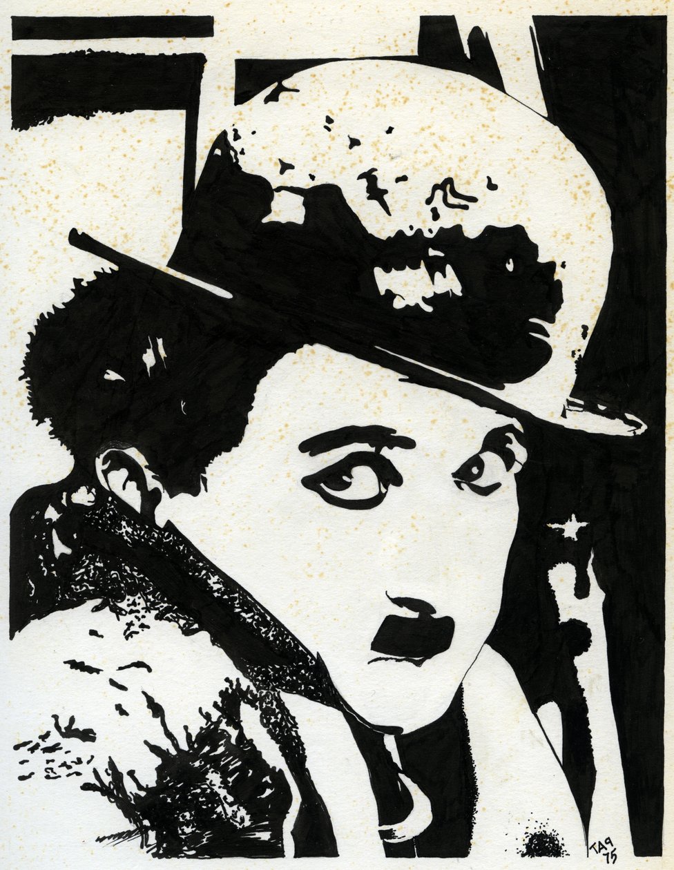 Charlie Chaplin av Unbekannter Künstler