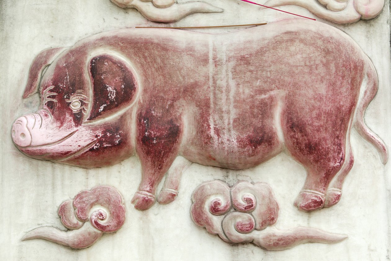 Kinesisk astrologisk tegn. Hvit skytempel Beijing Kina av Unbekannt