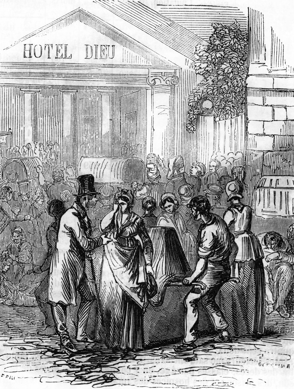 Koleraepidemien i 1832 i Frankrike av Unbekannter Künstler