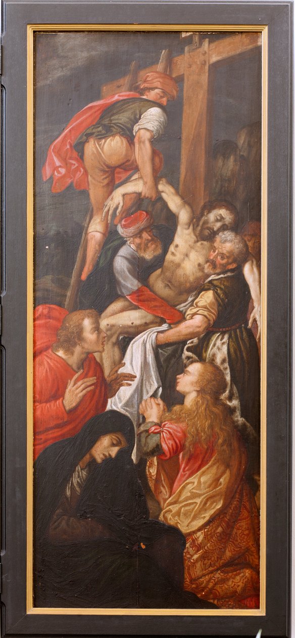 Kirke (Eglise Saint-martin). Interiør. Triptich. Korsfestelsen. av Unbekannter Künstler