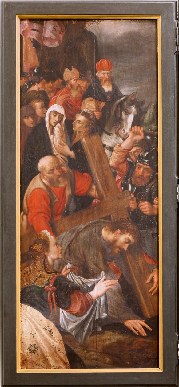 Kirke (Eglise Saint-martin). Interiør. Triptich. Korsfestelsen. av Unbekannter Künstler