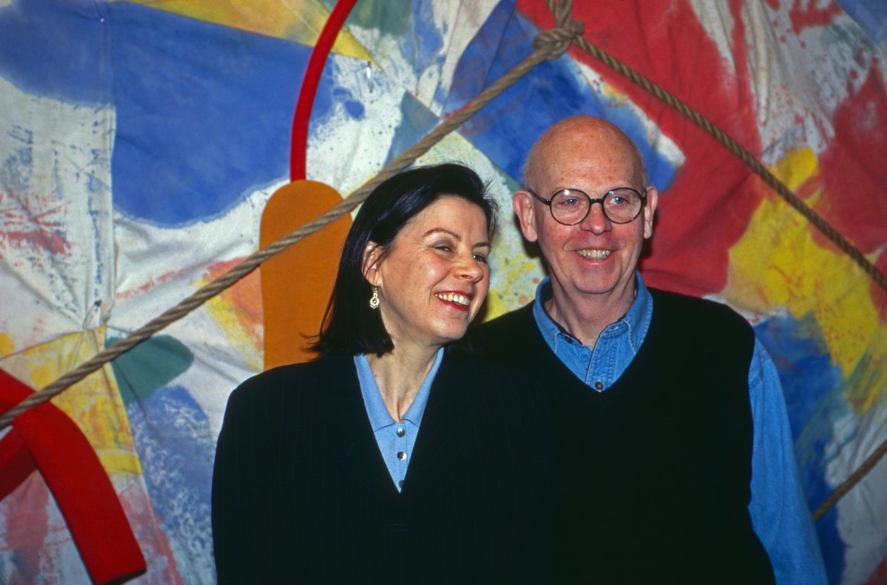 Claes Oldenburg, svensk popartist, med sin kone Coosje van Bruggen i Bonn, Tyskland 1996 av Unbekannter Künstler