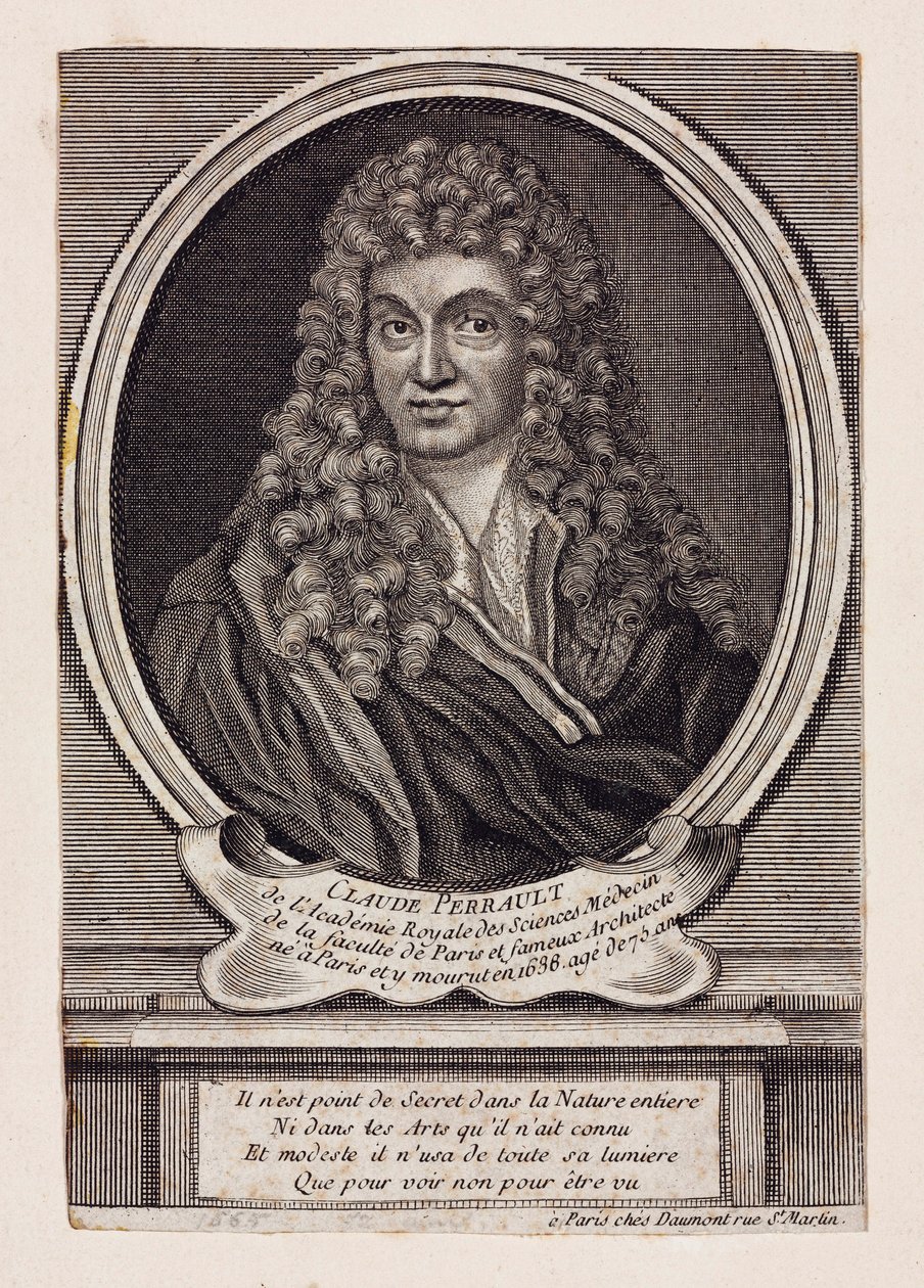 Claude Perrault , fransk arkitekt, vitenskapsmann og lege, ca 1660-tallet av Unbekannt