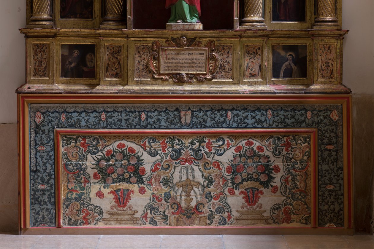 Kollegial kirke. Interiør. Nordgang. Alter (San Jose). Antependium. Olje på tre. 18. århundre. av Unbekannt