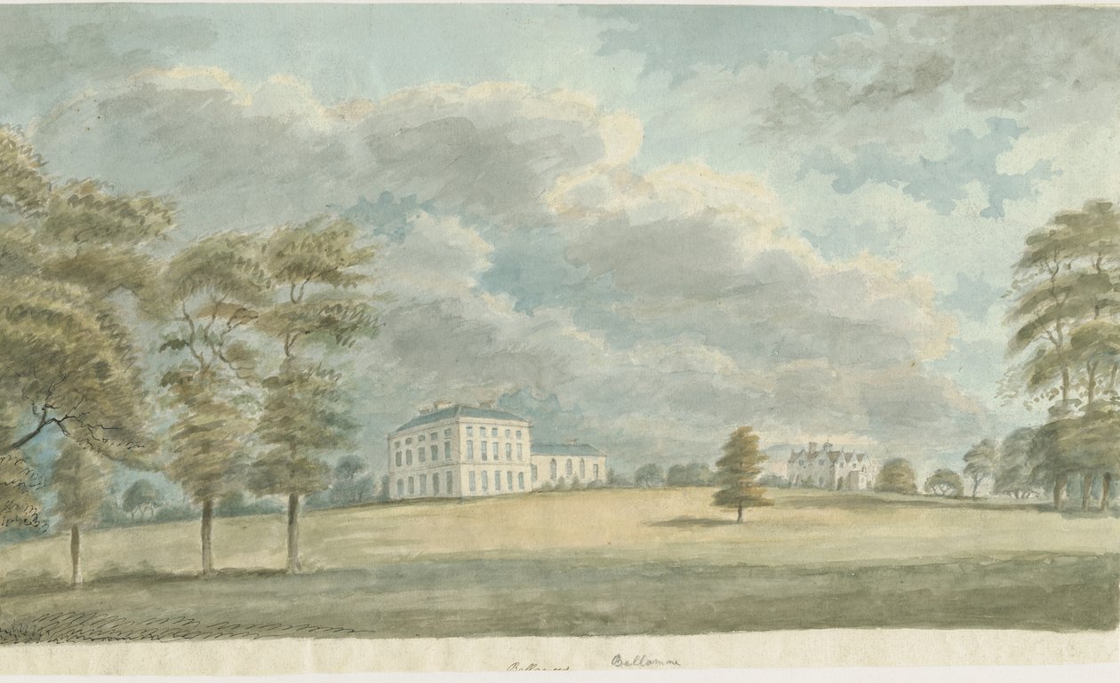Colton - Bellamore House: akvarellmaling, og [c 1820] av Unbekannt