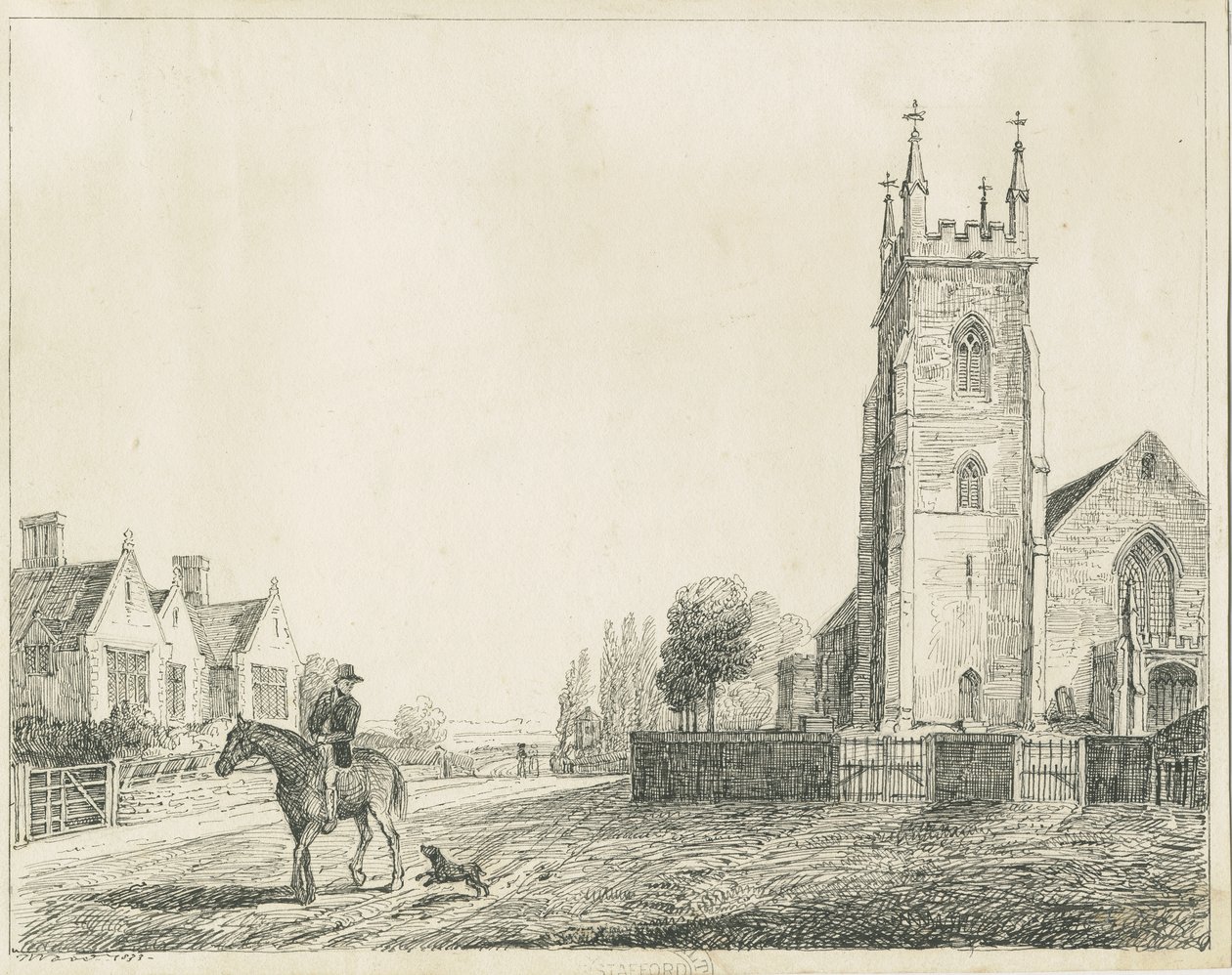 Colwich Church: penneskisse, 1833 av Unbekannt