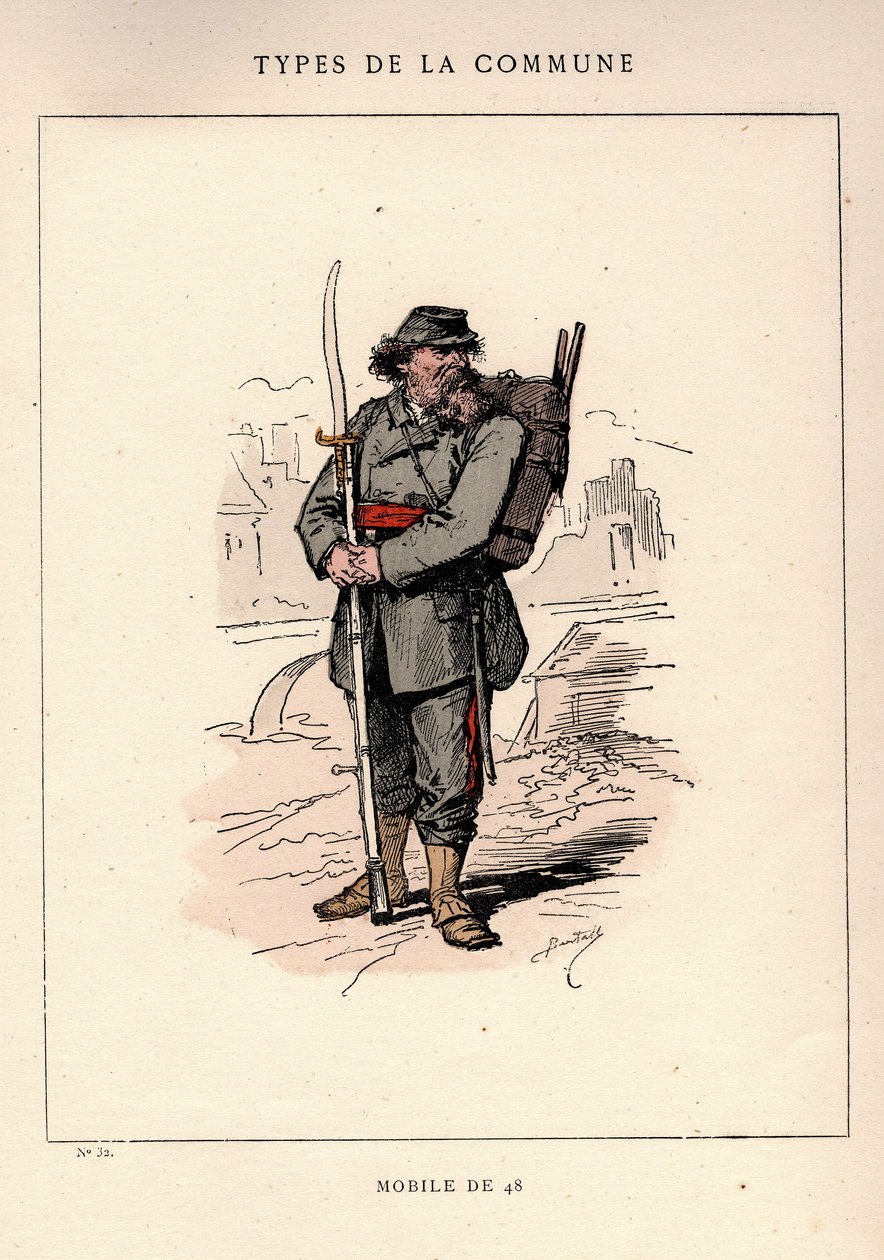 Paris Commune: kostyme til MOBILE DE 48 i "" Les Communeux av Unbekannt
