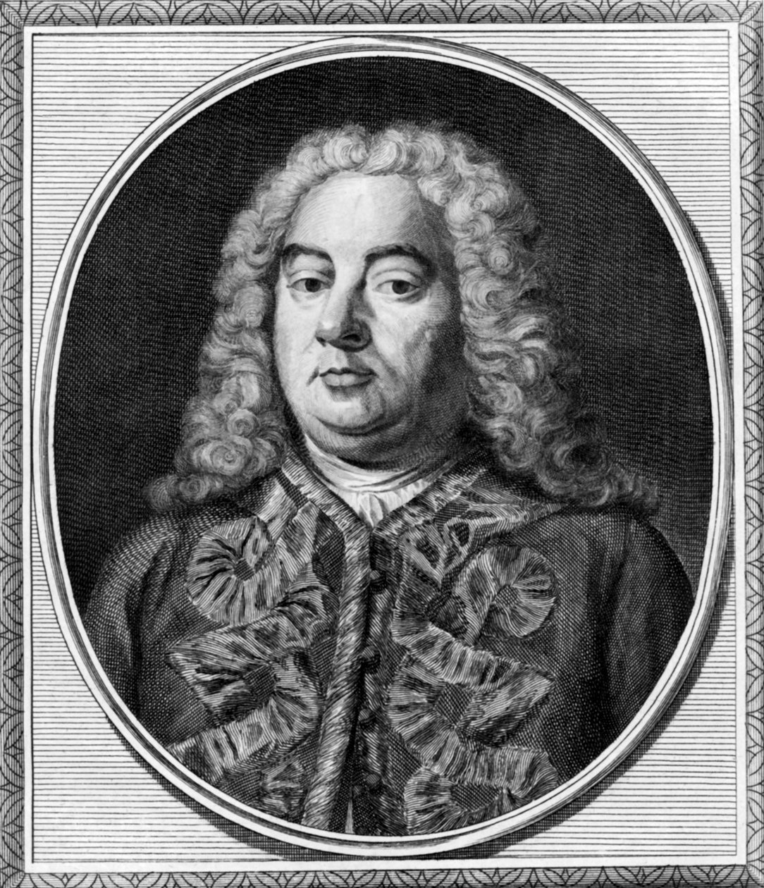 Komponist George Handel, London, ca. 1750 (s/hvitt-foto) av Unbekannt