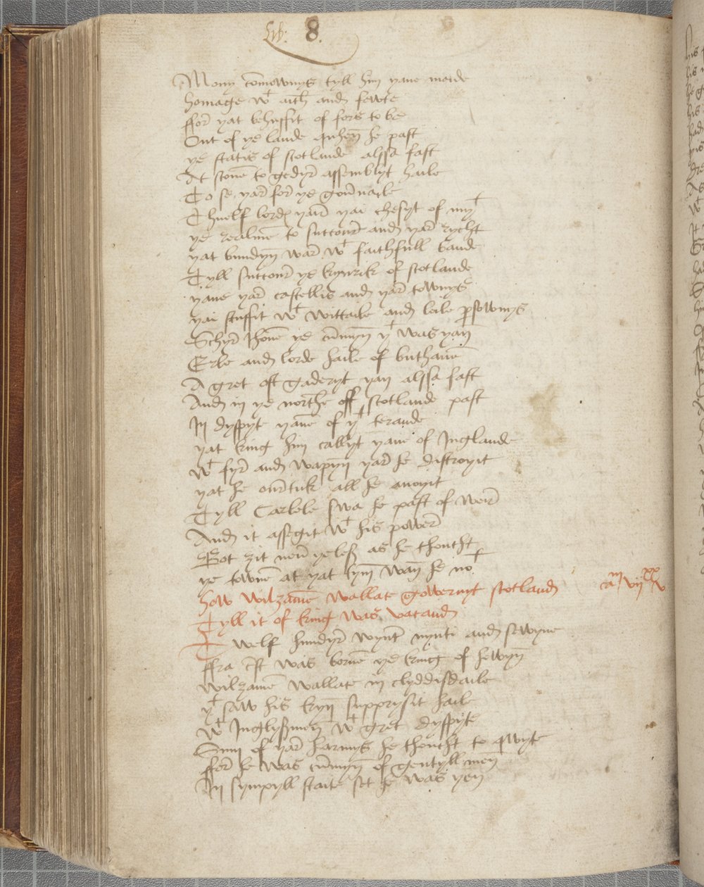 Kopi av Chronicle Andrew of Wyntoun, Fol 319 verso, ca. 1550 (blekk på papir) av Unbekannt