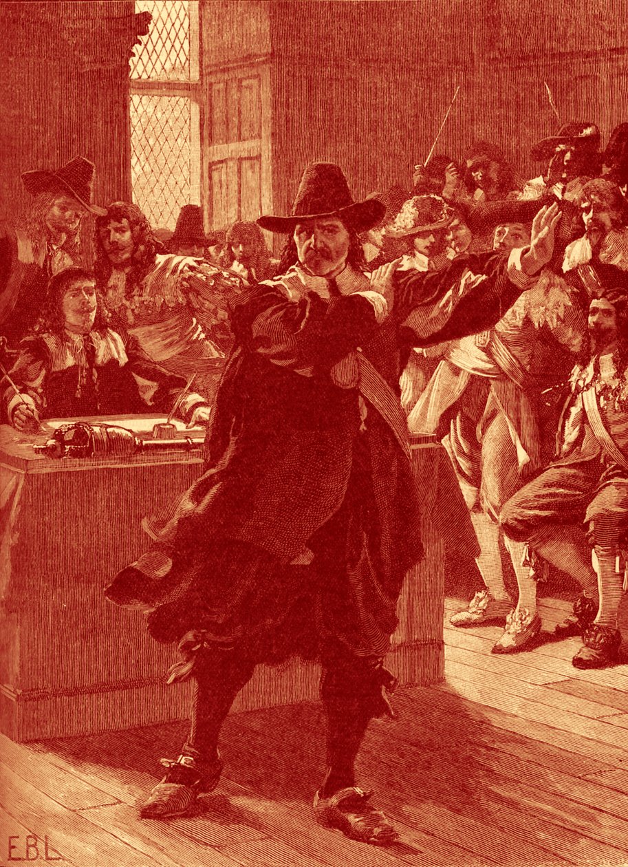 Cromwell taler til det lange parlamentet av Unbekannter Künstler