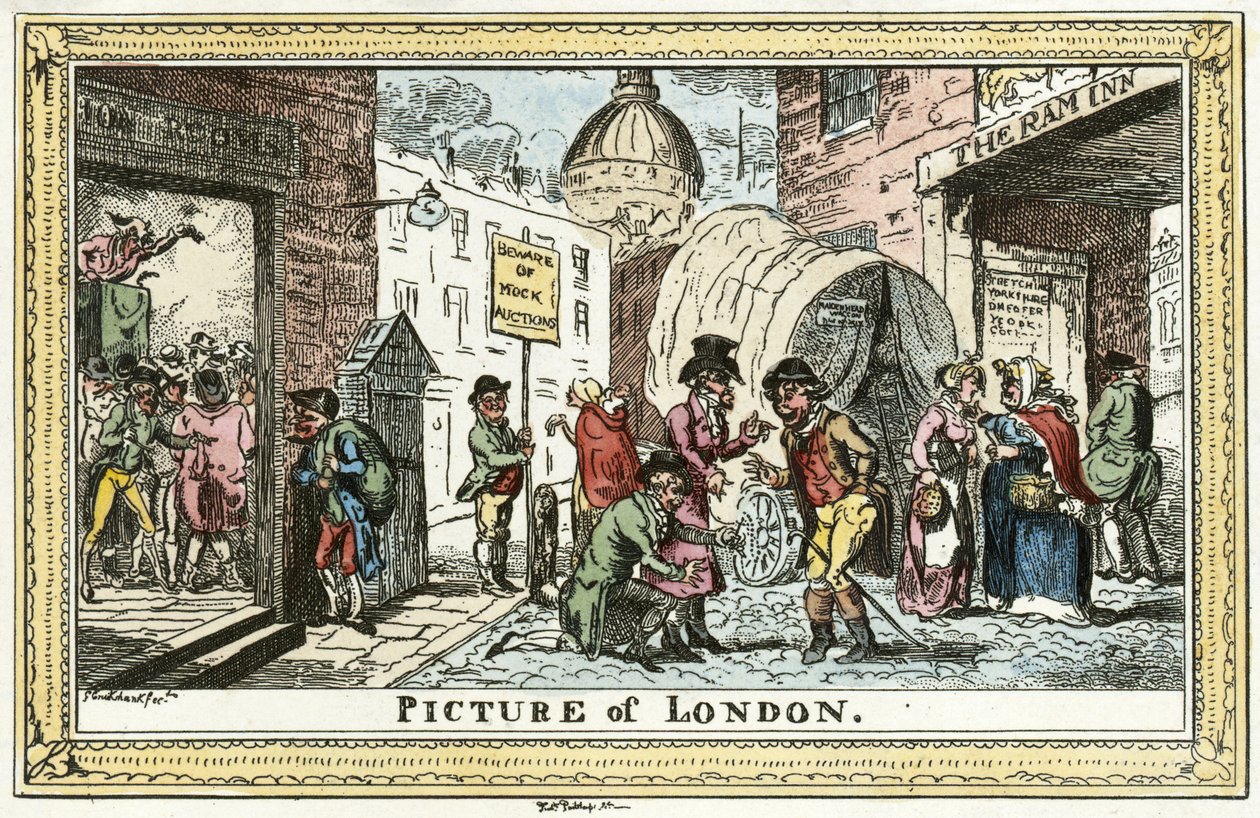 Cruikshank - Bilde av London av Unbekannter Künstler