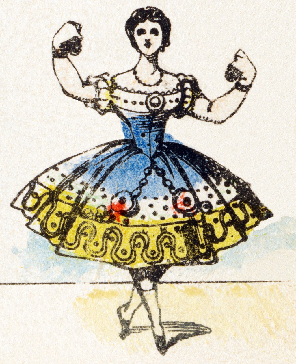 D - Danseuse - Alfabet - barneunderholdning - Bildeepinal, populær serie ca. 1890 (illustrasjon) av Unbekannt