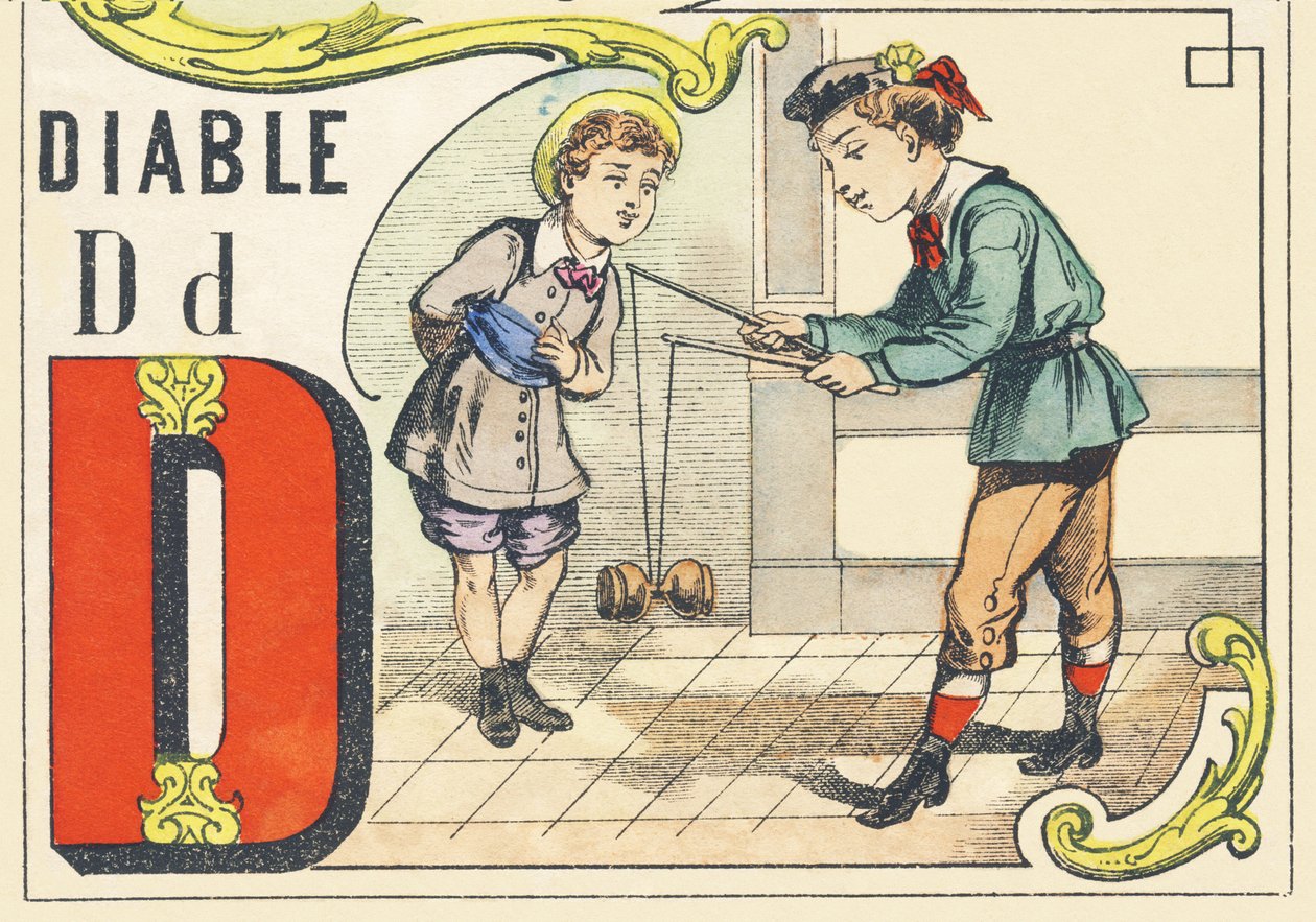 D: djevelen - Games Alphabet, ca. 1890 (illustrasjon) av Unbekannt