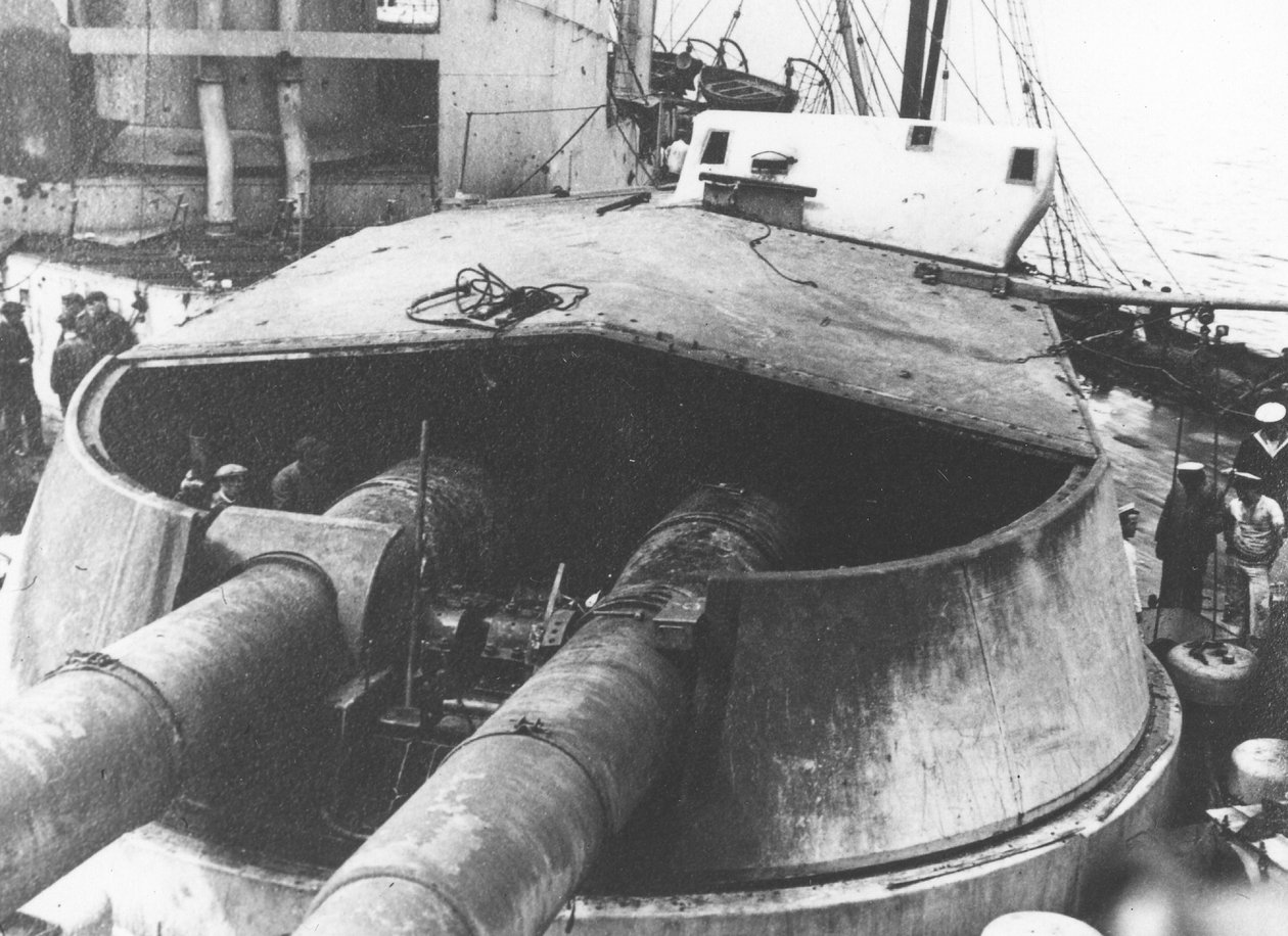 Skade på Q turret, HMS Lion, Jylland av Unbekannt