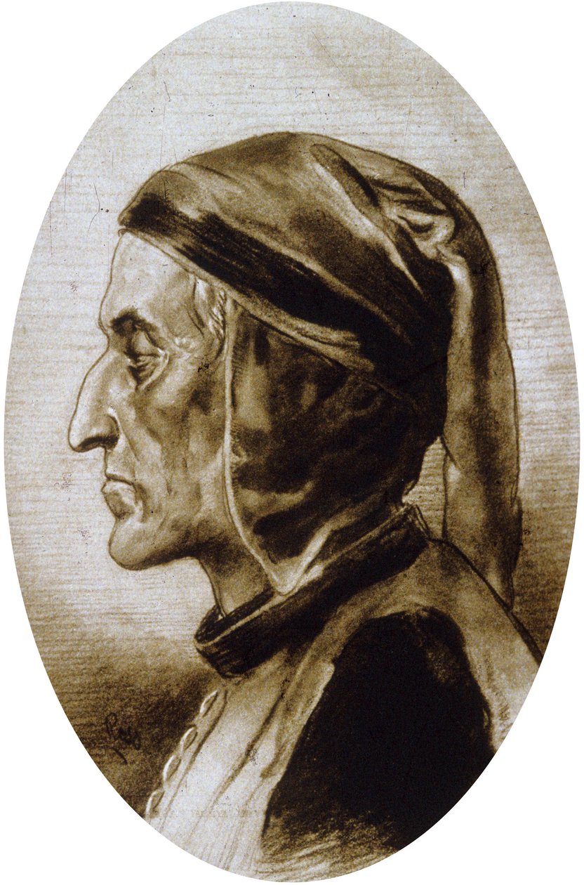 Dante Alighieri (tegning) av Unbekannter Künstler