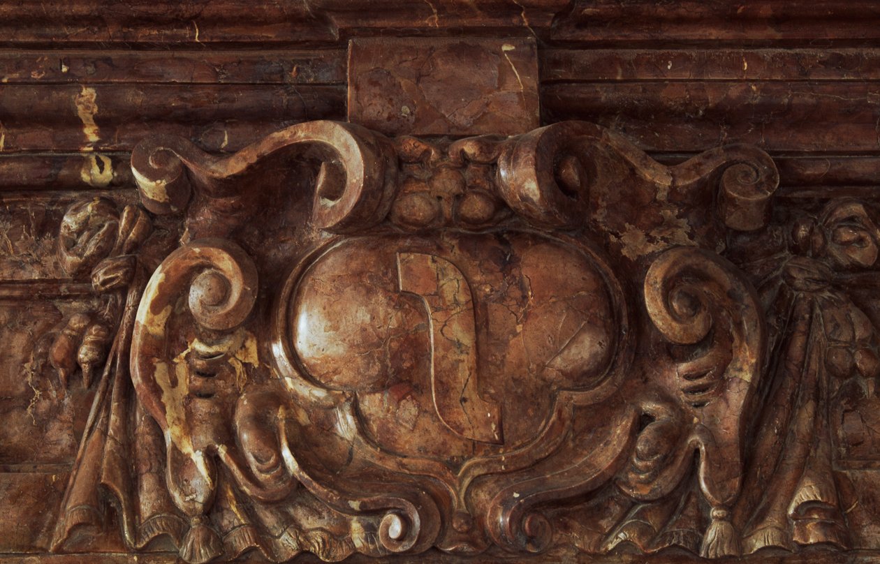 Dekorativ detalj fra Nowy Wisnicz-slottet fra 1300- og 1500-tallet, Polen. av Benjamin Baud