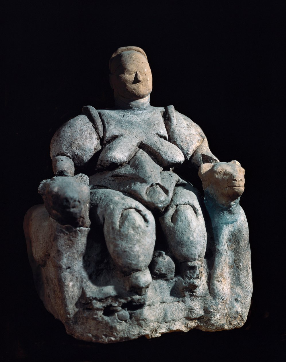 Deesse mere, statue de terre cuite. 8000-6000 AD kommer fra Catal Huyuk av Unbekannt