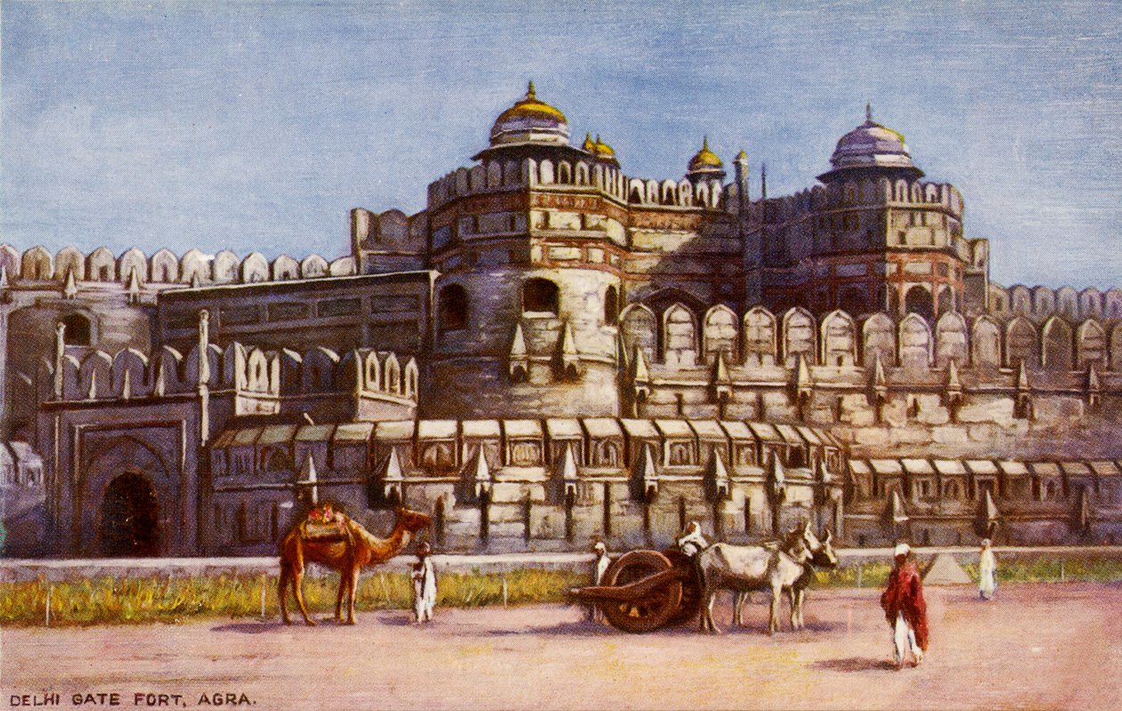 Delhi Gate Fort, Agra, tidlig på 1900-tallet (postkort) av Unbekannter Künstler
