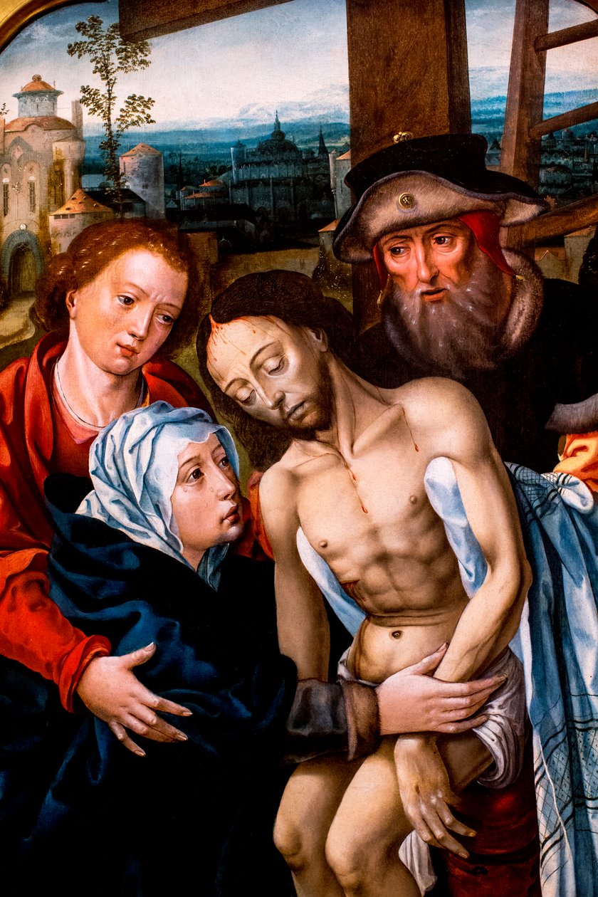 Nedstigning fra korset, tilskrevet Peter Coeck van Aelst av Unbekannt