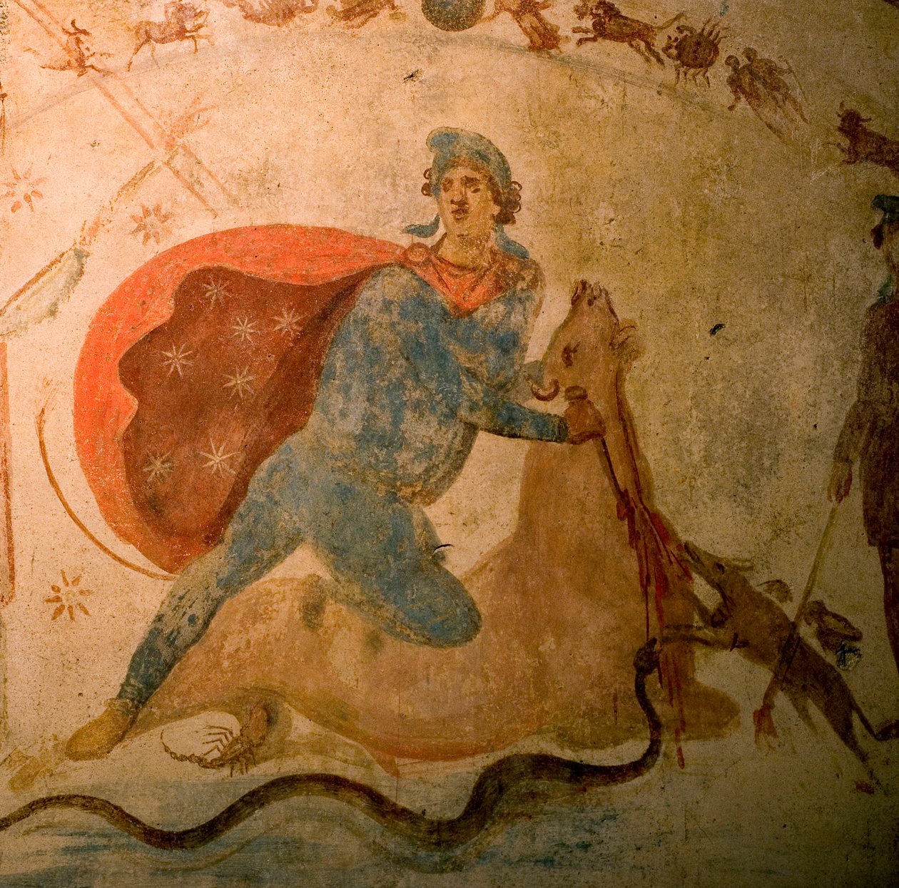Detalj av en freske i Mithraeum (bilde) av Unbekannter Künstler