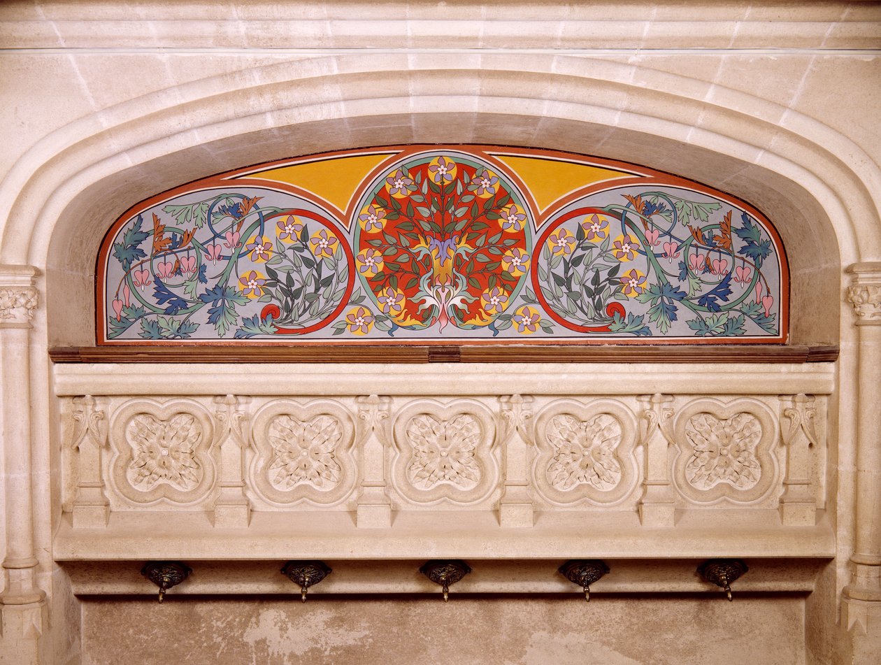 Detalj av dekorasjon av Chateau de Roquetaillade, Frankrike av Benjamin Baud