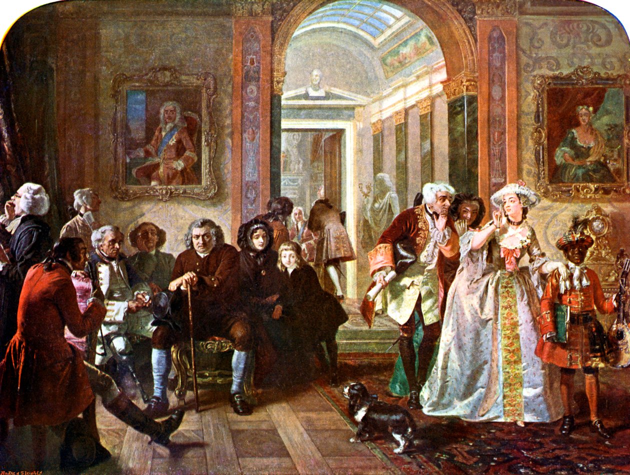 Doktor Johnson i forrommet til Lord Chesterfield av Unbekannter Künstler