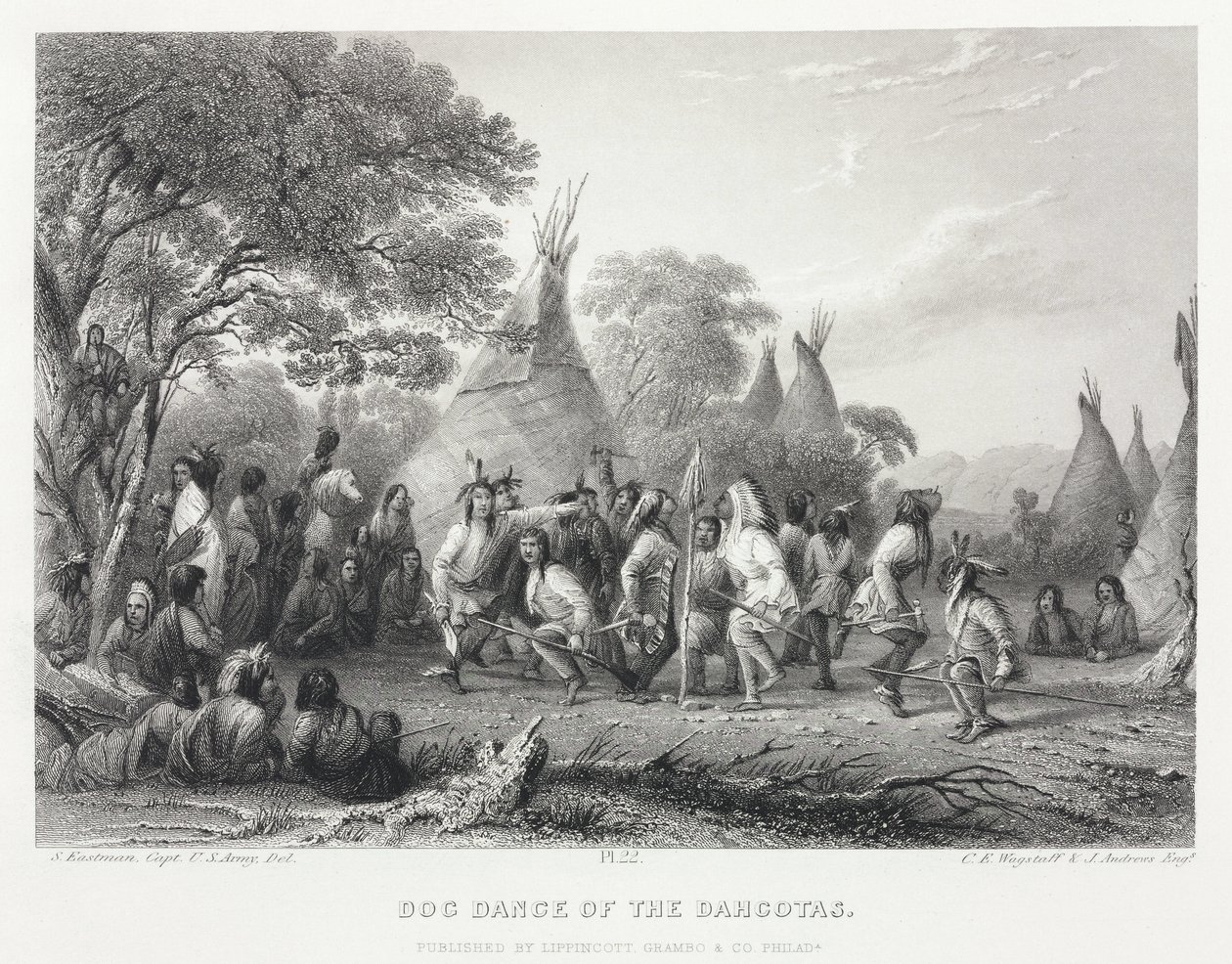 Dog Dance of the Dahcotas [sic], Nord-Amerika av Unbekannt