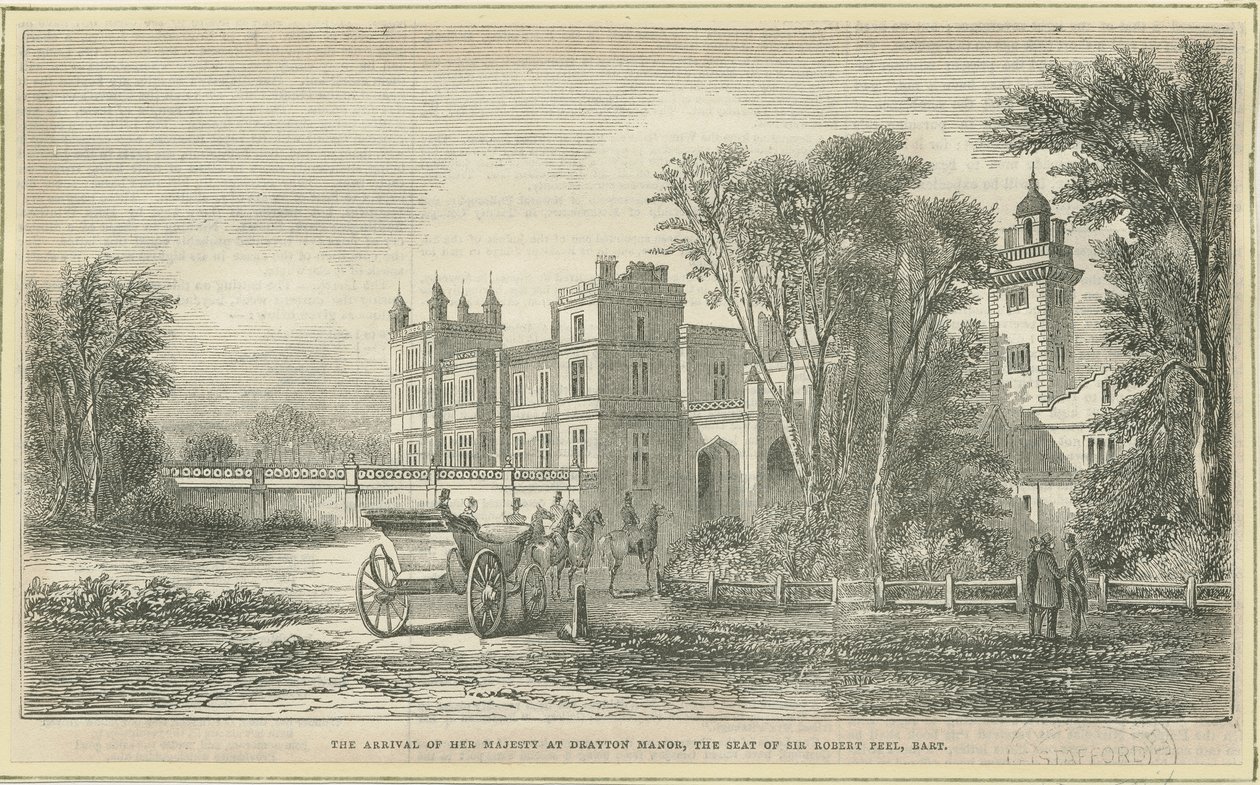 Drayton Bassett - "Drayton Manor": tresnittgravering, og [?1800-tallet] av Unbekannt